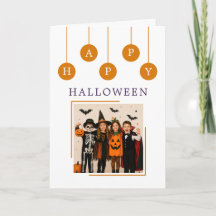 Personalised Happy Halloween Folded Greeting Card