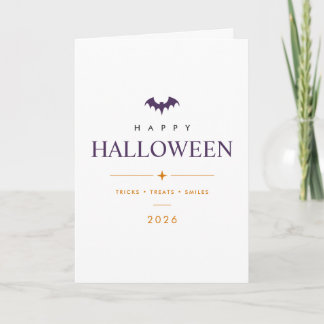Personalised Happy Halloween Folded Greeting Card