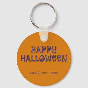 Personalised Happy Halloween Key Ring