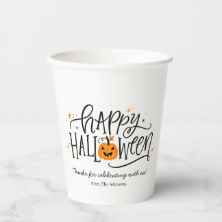 Personalised Happy Halloween Paper Cups
