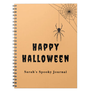 Personalised Happy Halloween Spooky Notebook