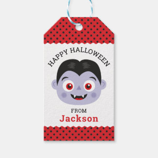 Personalised Happy Halloween Vampire Gift Tag