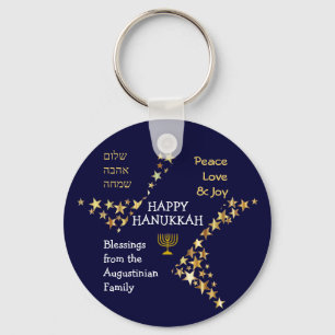 Personalised HAPPY HANUKKAH Key Ring