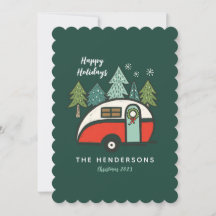 Personalised Happy Holidays Camper