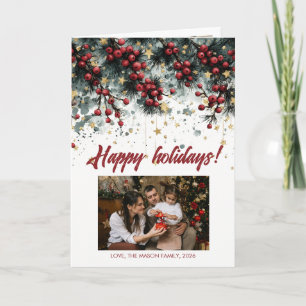 Personalised Happy Holidays Card Design