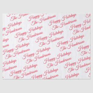 Personalised Happy Holidays Tissue Paper