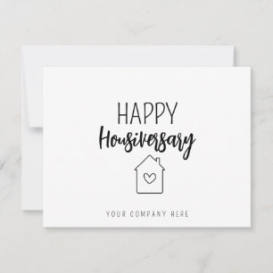 Personalised Happy Housiversary Real Estate Card