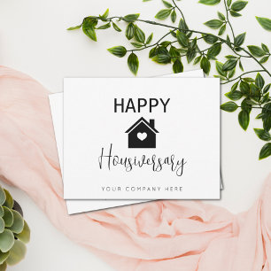 Personalised Happy Housiversary Real Estate  Card