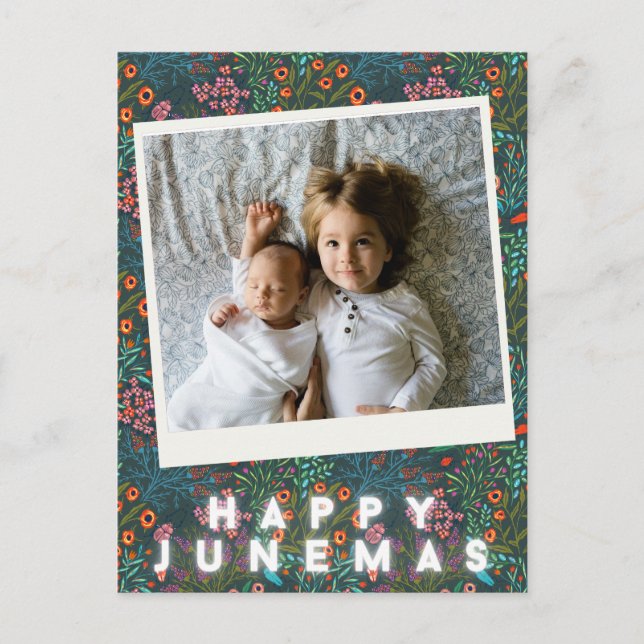 Personalised Happy Junemas Photo Postcard (Front)
