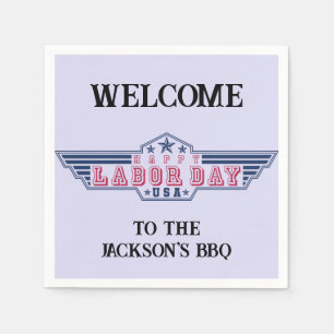 Personalised Happy Labour Day Napkin