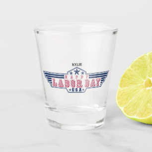 Personalised Happy Labour Day Shot Glass