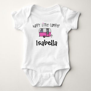 Personalised Happy Little Camper Baby Bodysuit