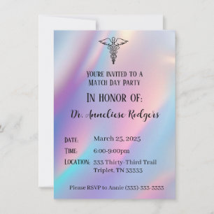 Personalised Happy Match Day 2025 Residency Doctor Invitation