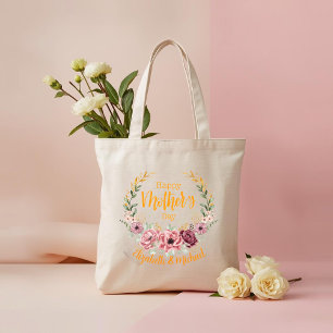 Personalised Happy Mother’s Day Floral Tote Bag