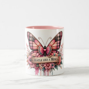 Personalised Happy Mother's Day Butterfly Two-Tone Coffee Mug