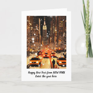 Personalised Happy New Year 2025 New York card