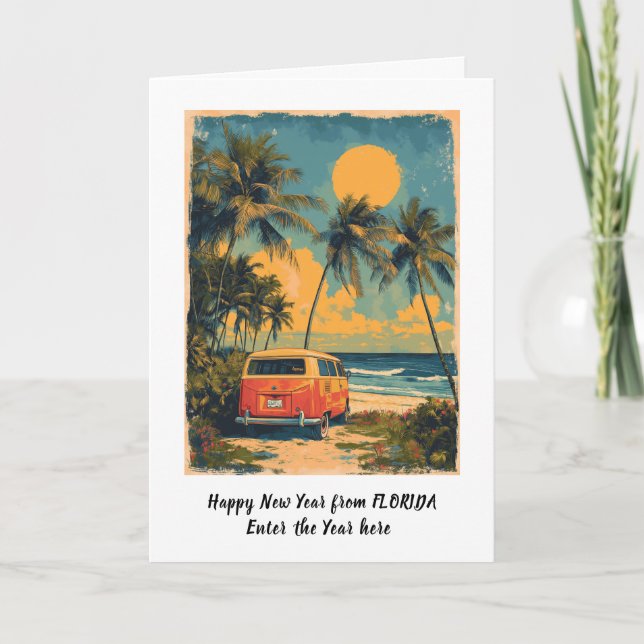 Personalised Happy New Year From Florida card (Front)