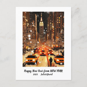 Personalised Happy New Year Manhattan card