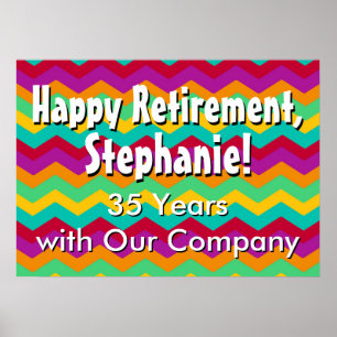 Personalised Happy Retirement Banner Poster