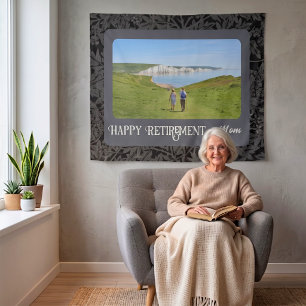 Personalised Happy Retirement Gifts for Mum Grey Tapestry