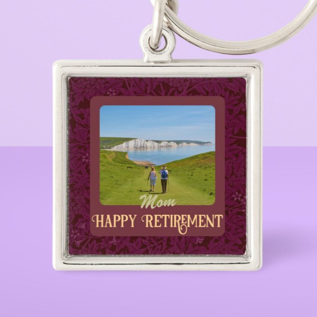 Personalised Happy Retirement Gifts for Mum Red Key Ring (Creator Uploaded)