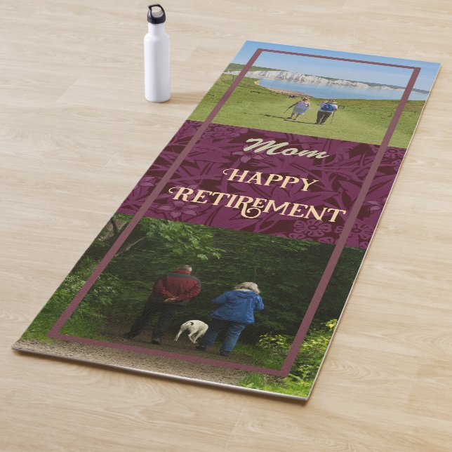 Personalised Happy Retirement Gifts for Mum Red Yoga Mat (In Situ)