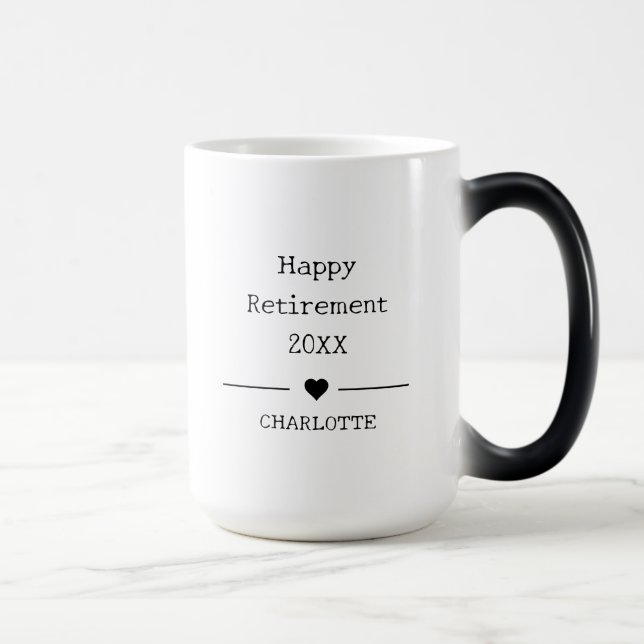 Personalised Happy Retirement Officially Retired  Magic Mug (Right)