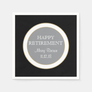 Personalised Happy RETIREMENT  paper napkin