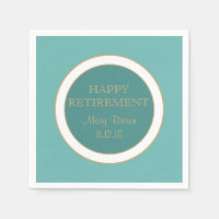 Personalised Happy RETIREMENT  paper napkin
