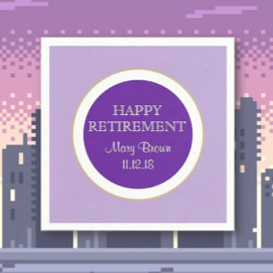Personalised Happy RETIREMENT  paper napkin