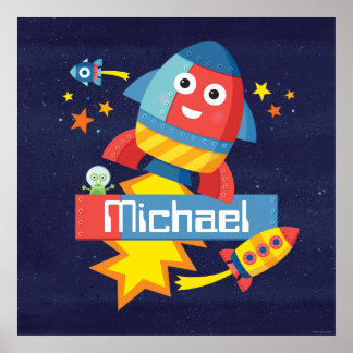 Personalised Happy Rocket Print