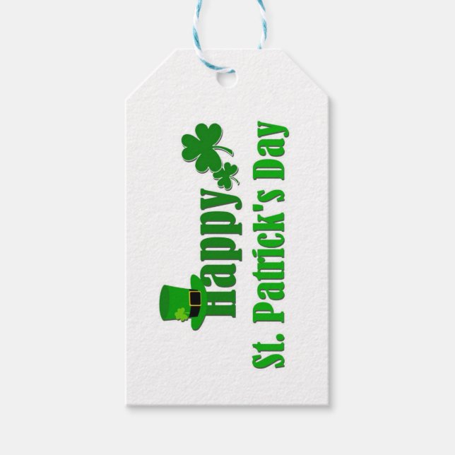 Personalised Happy St. Patrick's Day Gift Tag (Front)