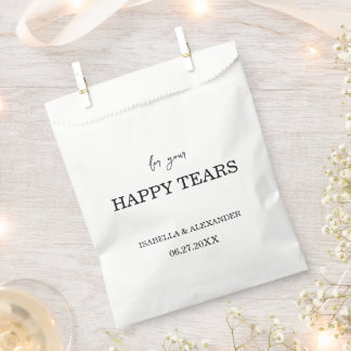 Personalised Happy Tears Wedding Confetti Favours Favour Bags
