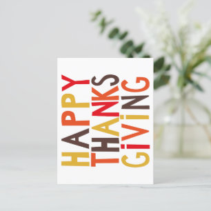 Personalised Happy Thanksgiving! Postcard