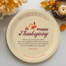 Personalised Happy Thanksgiving with Bible Verse 