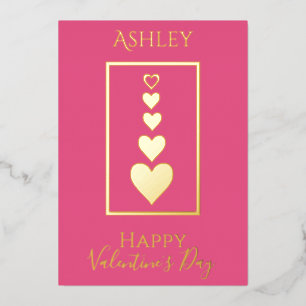 Personalised Happy Valentine's Day Modern Hearts