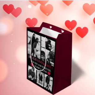 Personalised Happy Valentines's Day 6 Photo   Medium Gift Bag