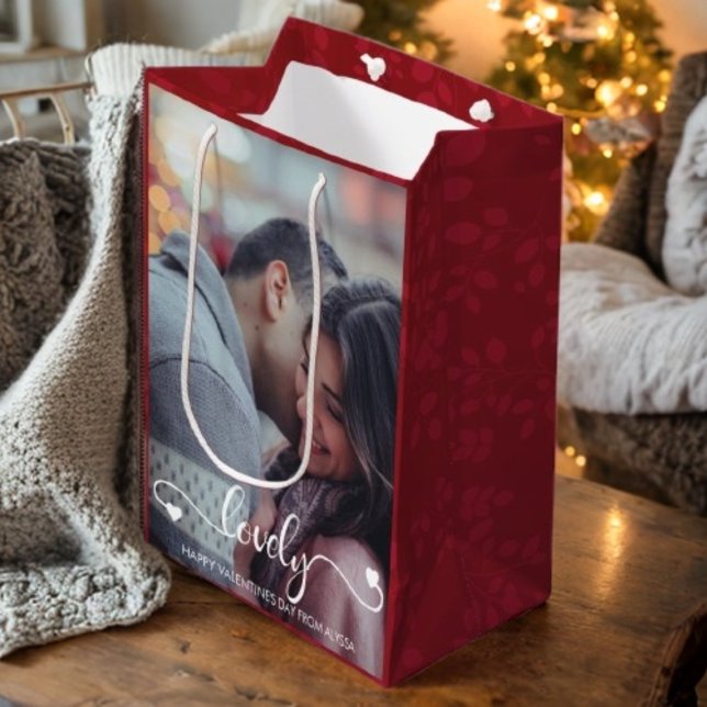 Personalised Happy Valentines's Day Photo    Medium Gift Bag (Creator Uploaded)