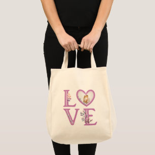 Personalised Happy Valentines's Day Photo Tote Bag