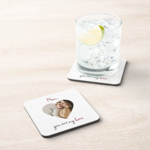 Personalised Hard Plastic Coaster for Mother's Day