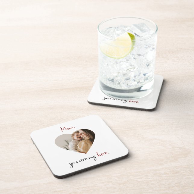 Personalised Hard Plastic Coaster for Mother's Day (Right Side)