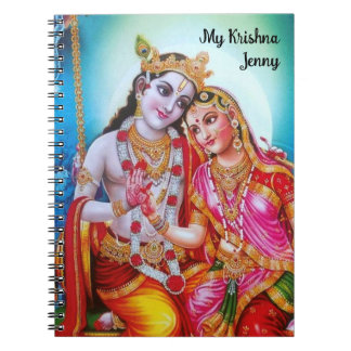 Personalised Hare Radhey Hare Krishna art Notebook