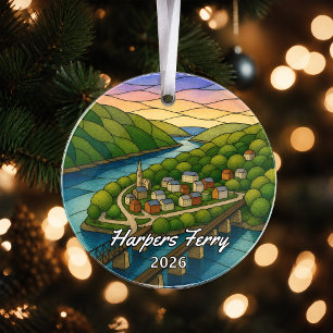 Personalised Harpers Ferry Acrylic Ornament, Custo Ornament