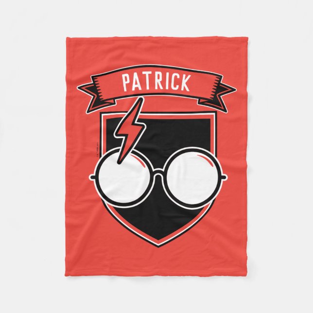Personalised HARRY POTTER™ Badge Fleece Blanket (Front)