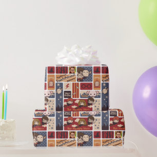 Personalised Harry Potter Cartoon Pattern -  Photo Wrapping Paper