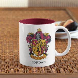Personalised Harry Potter   Gryffindor House Crest Two-Tone Coffee Mug