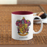 Personalised Harry Potter | Gryffindor House Crest Two-Tone Coffee Mug<br><div class="desc">Surrounded by a sea of fiery red and shimmering gold tones, this vintage graphic of the Gryffindor house crest offers a visual feast that is sure to delight Harry Potter fans worldwide! The sorting hat only selects the most loyal, courageous and daring wizards for Gryffindor house so this rustic design...</div>