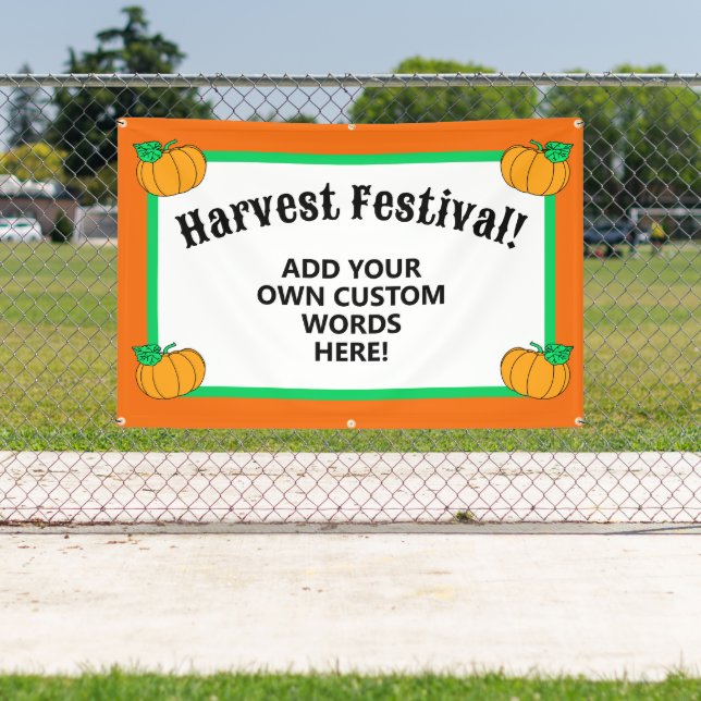 Personalised Harvest Festival Banner (Insitu)