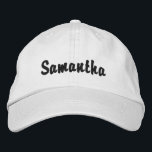 Personalised Hats<br><div class="desc">Use the template fields to add your custom name or text to these personalised baseball caps.</div>