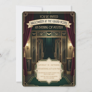 Personalised Haunted Hotel Halloween Invitation